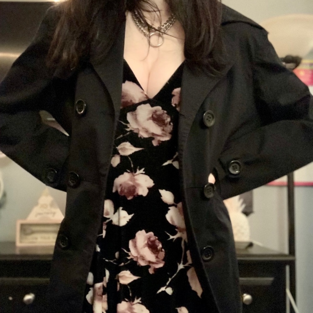 Black trench jacket